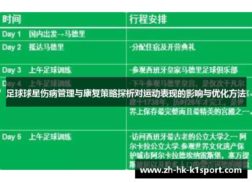 足球球星伤病管理与康复策略探析对运动表现的影响与优化方法